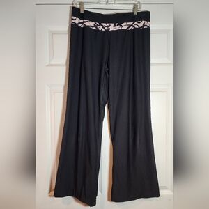 Xersion Black Wide Leg Active Yoga Pants L